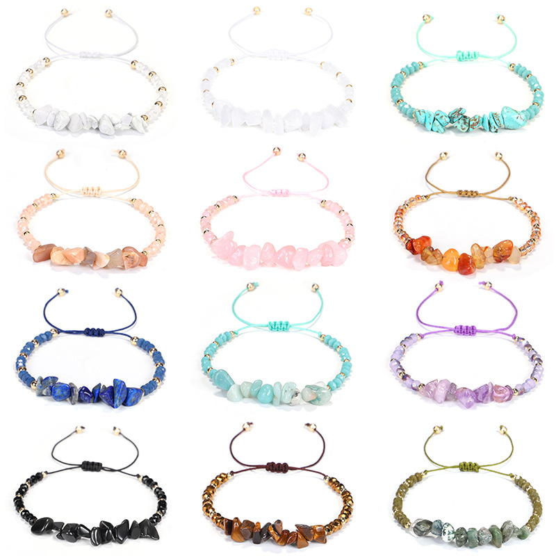 New Hand-Woven Bracelet Colorfulful Asymmetrical Gravel Rice Beads Mixed Braided Bracelet Bracelet Creative Weaving