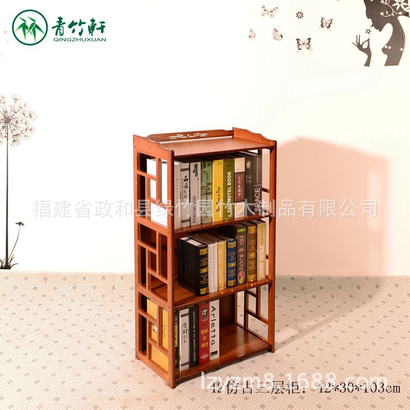 厂家供应/青竹轩/楠竹42仿古3层柜/书柜/竹制品