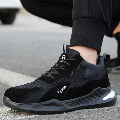 Labor protection shoes for men, anti-smash, anti-puncture, steel-toed shoes, soft, lightweight, safe, wear-resistant, protective work shoes, manufacturer wholesale