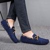 Large -size shoes male casual leather shoes business retro super fiber bean shoe flow Sulefour shoes