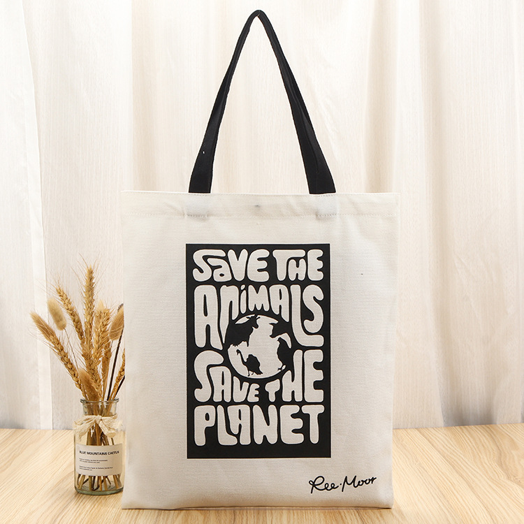 空白手提帆布袋 创意礼品单肩帆布包 女棉布购物帆布袋定 制LOGO