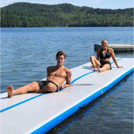 厂家加厚充气跆拳道拉丝垫 武术柔道训练保护垫 充气体操垫舞蹈垫