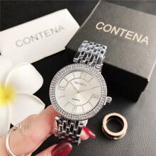 外贸手表厂家时尚奢华镶钻女表欧美INS风大表盘表带时装刻度轻奢