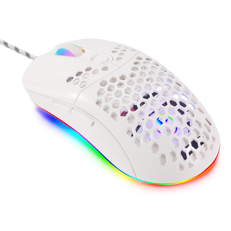 Hole RGB Glow Macro Programming Game Mouse 6-Key to Turn Off Lights Various Wired Mouses_voghion.com