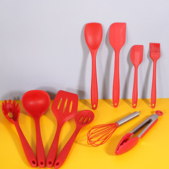 Cross-border silicone kitchenware 10-piece set Kitchen set cooking utensils Kitchen helper non-stick cookware wholesale