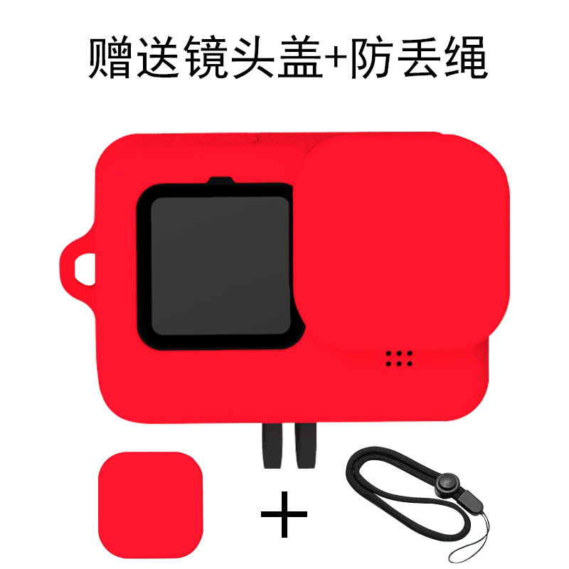 Funda de silicona adecuada para cámara gopro9101112, funda protectora para cámara deportiva, funda para accesorios de cubierta de lente, anticaídas