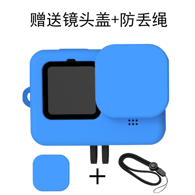 Funda de silicona adecuada para cámara gopro9101112, funda protectora para cámara deportiva, funda para accesorios de cubierta de lente, anticaídas
