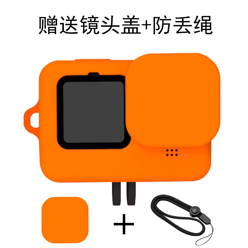 Funda de silicona adecuada para cámara gopro9101112, funda protectora para cámara deportiva, funda para accesorios de cubierta de lente, anticaídas