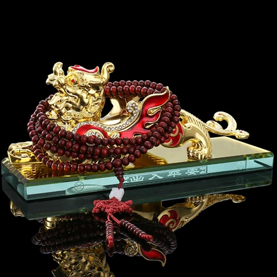 Car ornaments, High-grade Alloy Large Pixiu - painted-lucky-brave-216-beads