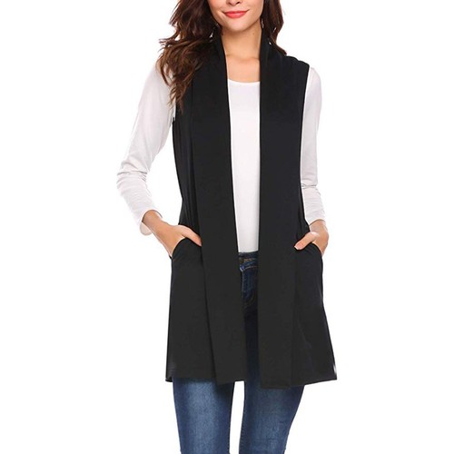 Women's Sleeveless Shawl Cardigan Oversized Vest Top / eBay Plus Size European and American Style