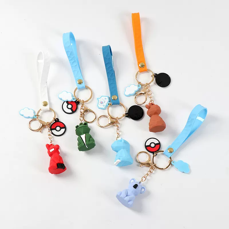 卡通钥匙圈pvc橡胶钥匙扣背包配件可爱挂扣立体造型钥匙扣定制