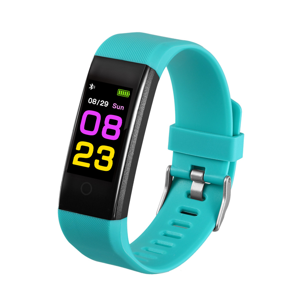 Más de 115 pulsera inteligente pantalla de color deportes paso contando ritmo cardíaco presión arterial música tiempo deportes pulsera fábrica ventas directas
