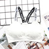 Thin teen girl bra, bra top, wireless bra, T-shirt for elementary school students, top with cups, 2021 collection, English letters