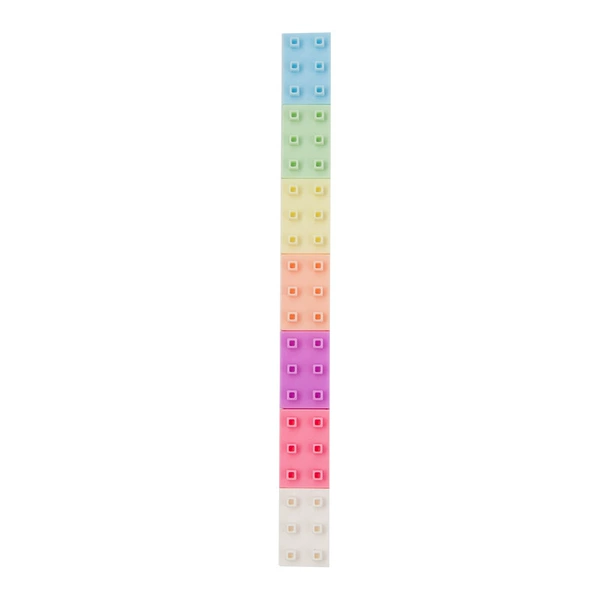 Style 1, a whole set of 6 small pieces, with a lid and a real-color Lego highlighter