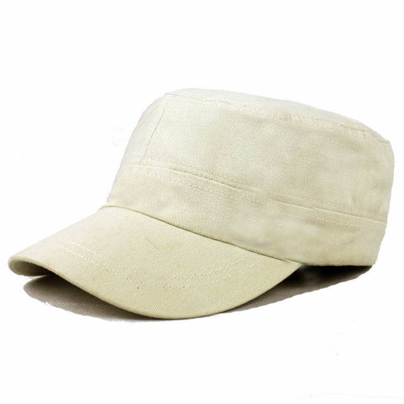 Sombrero plano de los hombres sombrero militar monocromo simple sombrero al por mayor al aire libre sombrero plano de los hombres y las mujeres