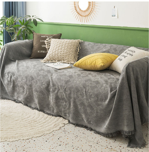 Cross-border sofa towel full cover white sofa cushion sofa cover backrest towel thread blanket sofa cover fabric sofa blanket cover
