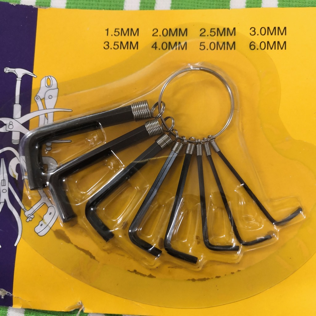 内六角紧定机米六角扳手套装扳手0.7 0.9 1.27 1.5 2.0 2.5 3.0