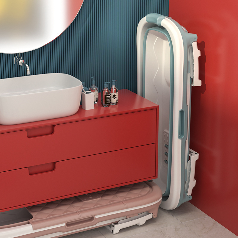 FUENTE fabricante sensible a la temperatura Cubo de baño para adultos Cubo de baño plegable hogar grande Cubo de baño engrosado bañera