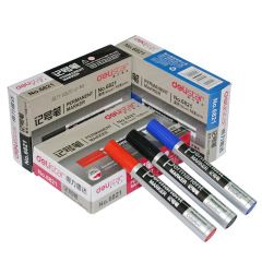 DeLixi Marker 6821 Oil-based Light-Up Pen, Large Head Pen, Red, Blue, Black, Durable Tip 1.5mm, Fast-Drying Ink, Wholesale