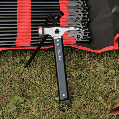 Ultra-small outdoor aluminum alloy mini hammer ultra-light portable hammer camping hammer tent hammer camping hammer nail puller hammer pickaxe