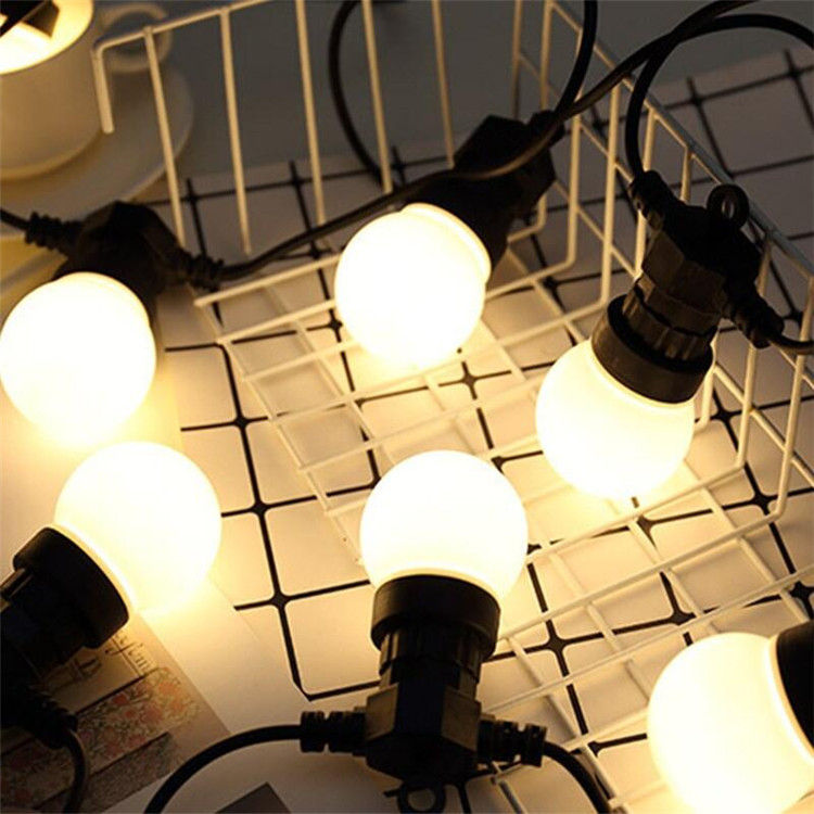 Guirnaldas de luces para exteriores con bombillas G50 de bajo voltaje, se pueden conectar en serie, bombillas de decoración para jardín y bodas de 24V, luces de ambiente para camping.