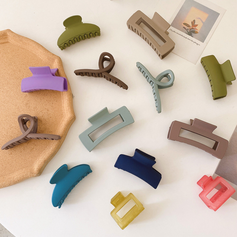 Corea del Sur ins horquilla cuadrada clip de la Cabeza trasera agarre del pelo estilo coreano elegante clip de pelo grande baño updo clip de tiburón