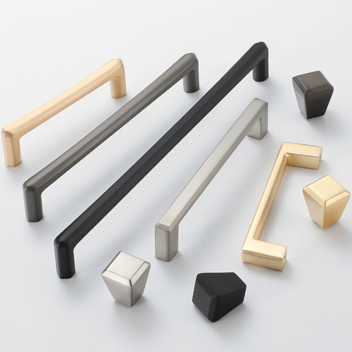 Cabinet door handle gold black wardrobe drawer handle modern minimalist cabinet American furniture hardware accessories handle
