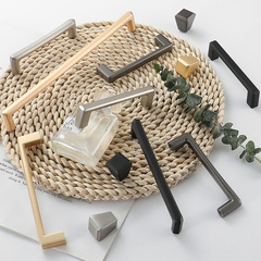 Cabinet door handle gold black wardrobe drawer handle modern minimalist cabinet American furniture hardware accessories handle