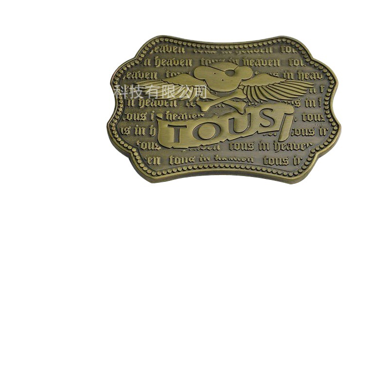 仿古金属锌合金压铸背胶标牌 冲压腐蚀拉丝印刷金属铭牌logo