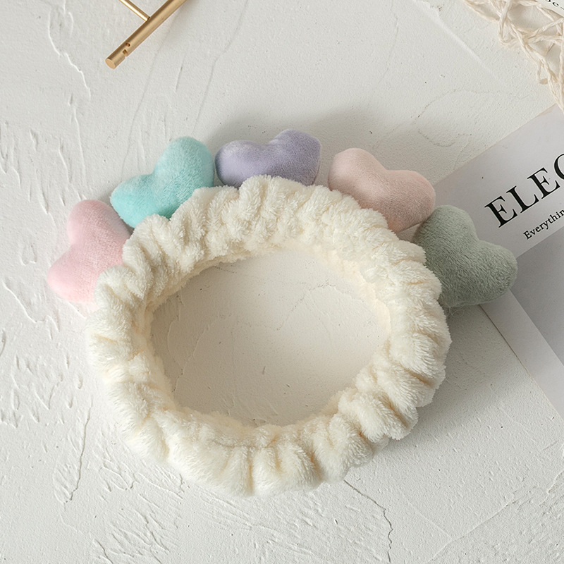 [Entrega de una pieza] Nuevo estilo coreano lindo colorido amor cara lavado pelo banda maquillaje máscara yoga anti-apagado pelo accesorios