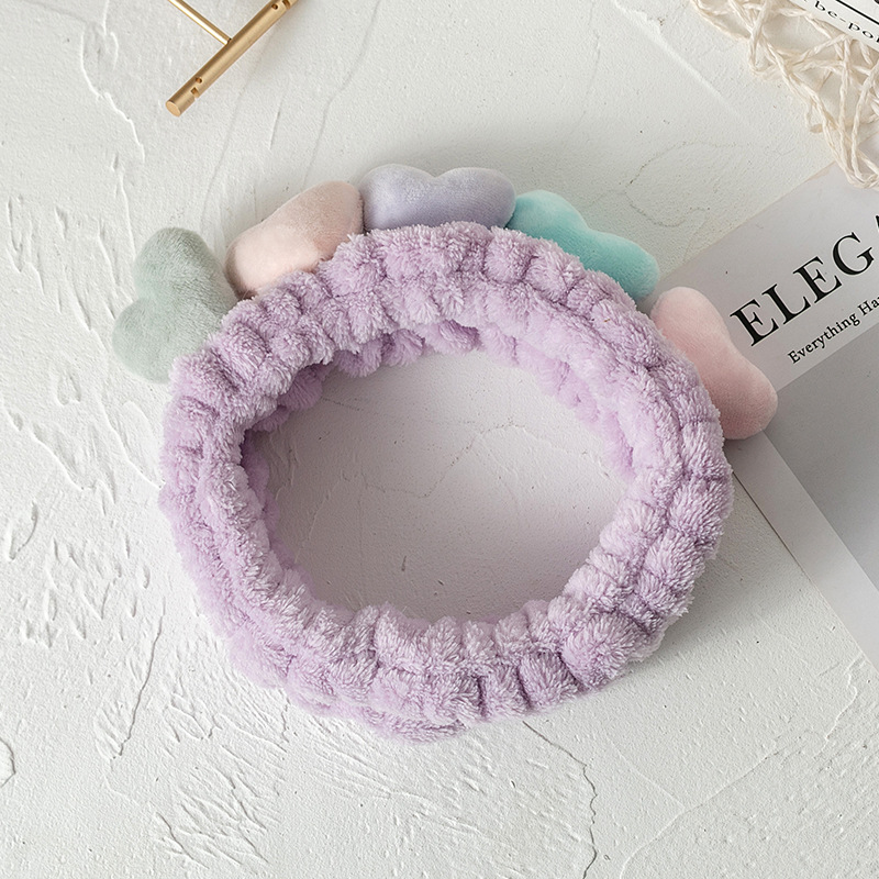 [Entrega de una pieza] Nuevo estilo coreano lindo colorido amor cara lavado pelo banda maquillaje máscara yoga anti-apagado pelo accesorios