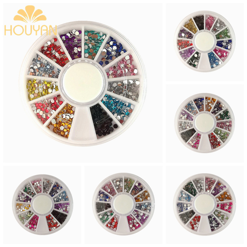 Nail jewelry 12 Color Diamond Series Disc flat acrylic square plum blossom five-pointed star peach Diamond Nail jewelry 12 Color Diamond Series Disc flat acrylic square plum blossom five-pointed star peach Diamond