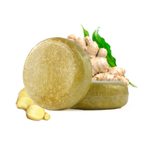Foreign trade cross-border English packaging ginger shampoo bar, He Shou Wu plant essential oil soap, hair washing soap, oil removing, black hair soap