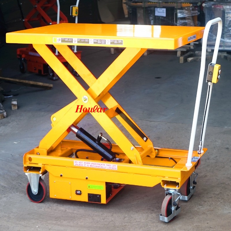 直销MN-C100大台平台车 电动升高平台 电动升降平台车 液压升降车