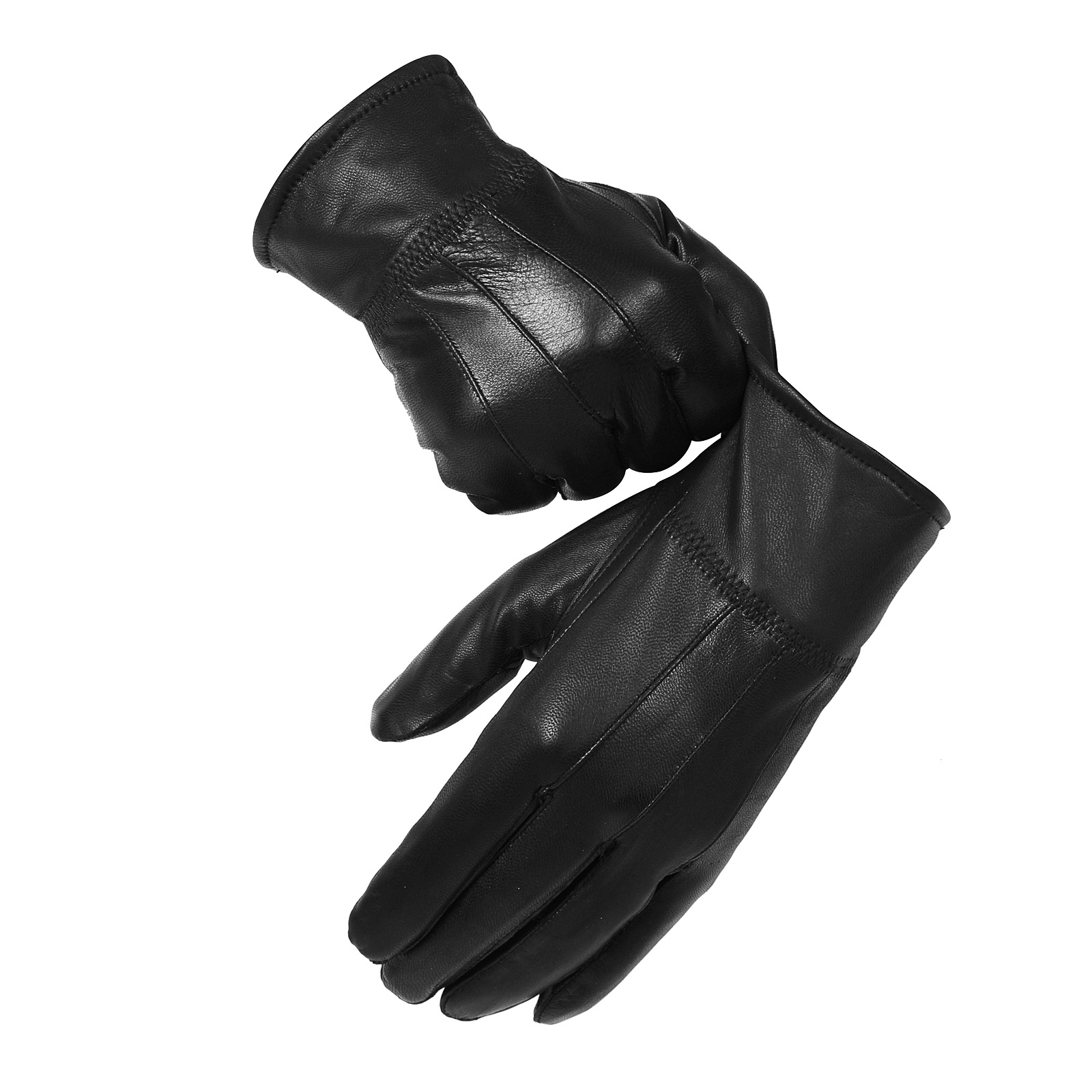 Genuine Leather gloves men's winter outdoor sports riding motorcycle driving fleece-lined thickened electric car sheepskin gloves