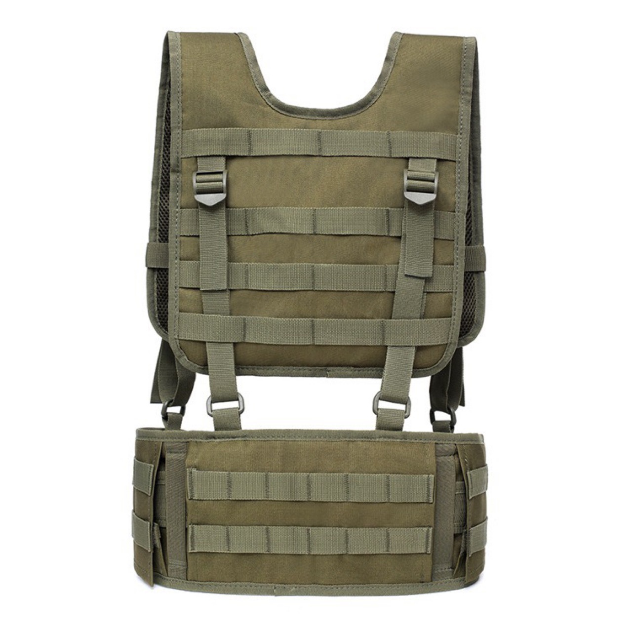 2025 New Model 600D Oxford Cloth Breathable Tactical Waist Vest Set Outdoor Sports Multifunctional Waist Bag