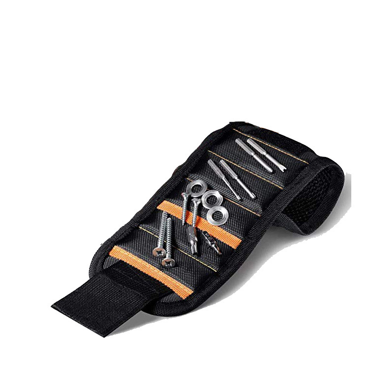 Bolsillo de cinco filas magnética correa de muñeca imán herramienta de recogida nylon Velcro correa de muñeca fábrica en stock