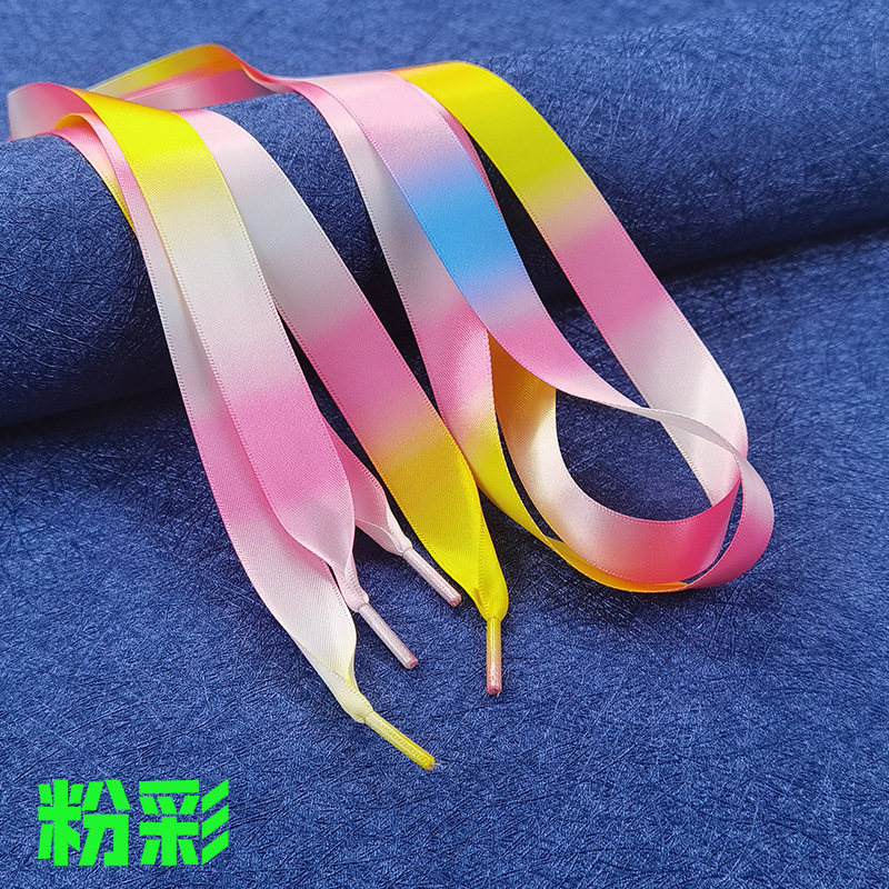 Cinta de encaje satinado color caramelo Satén de poliéster de doble cara Satén de encaje brillante encaje ancho cinta plana encaje