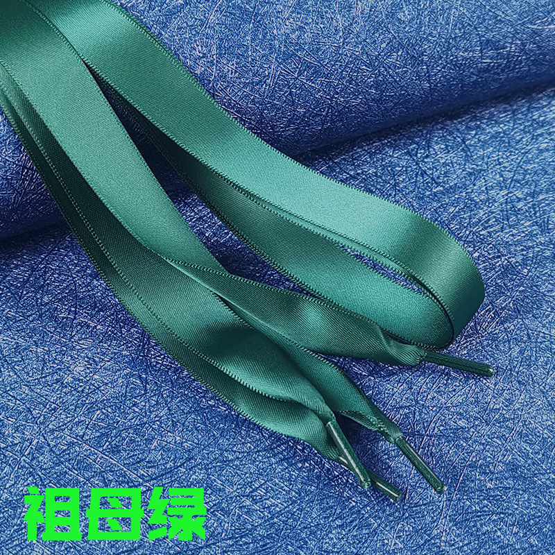 Cinta de encaje satinado color caramelo Satén de poliéster de doble cara Satén de encaje brillante encaje ancho cinta plana encaje