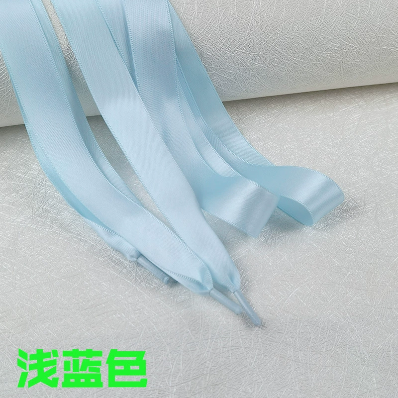 丝带鞋带 缎面糖果色 双面涤纶色丁光面蕾丝绸缎宽扁织带鞋带