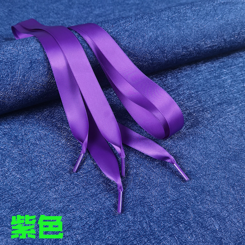 Cinta de encaje satinado color caramelo Satén de poliéster de doble cara Satén de encaje brillante encaje ancho cinta plana encaje