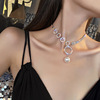 Brand ring from pearl, necklace, chain, universal choker, internet celebrity, diamond encrusted, simple and elegant design