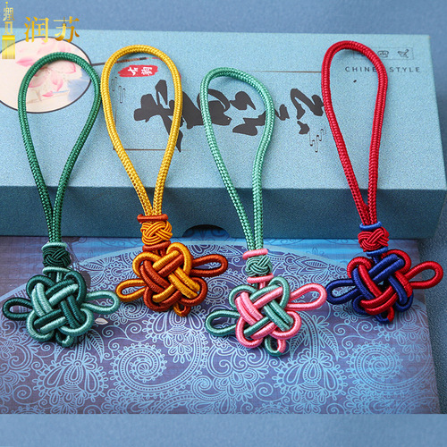 Runsu tassel double color matching auspicious Chinese knot double color matching tassel hanging accessories gift sachet small Chinese knot