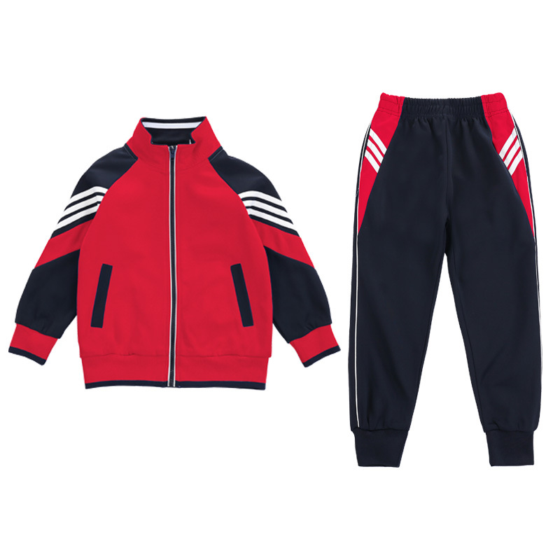 Uniformes escolares de primavera y otoño, conjunto de tres piezas, traje deportivo para niños, uniformes de primaria y secundaria, uniformes de clase, estilo universitario