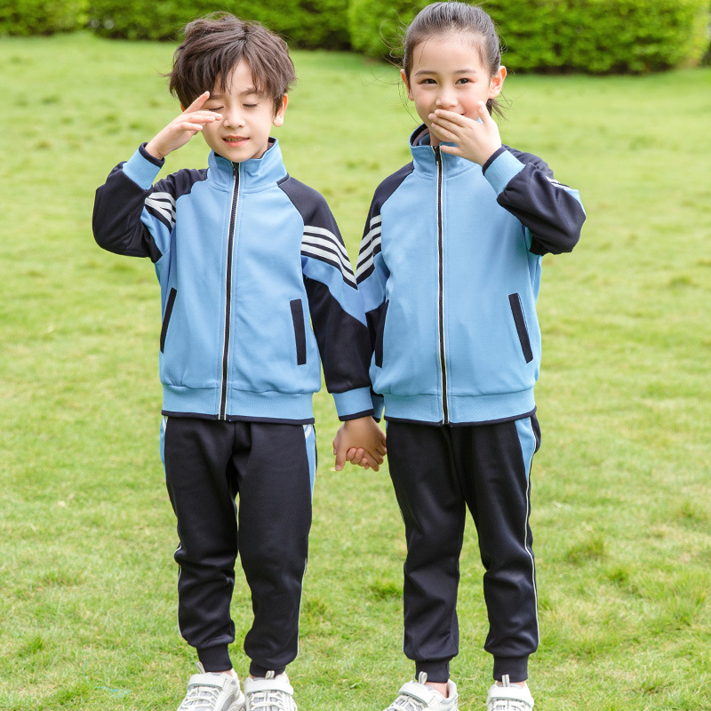 Uniformes escolares de primavera y otoño, conjunto de tres piezas, traje deportivo para niños, uniformes de primaria y secundaria, uniformes de clase, estilo universitario
