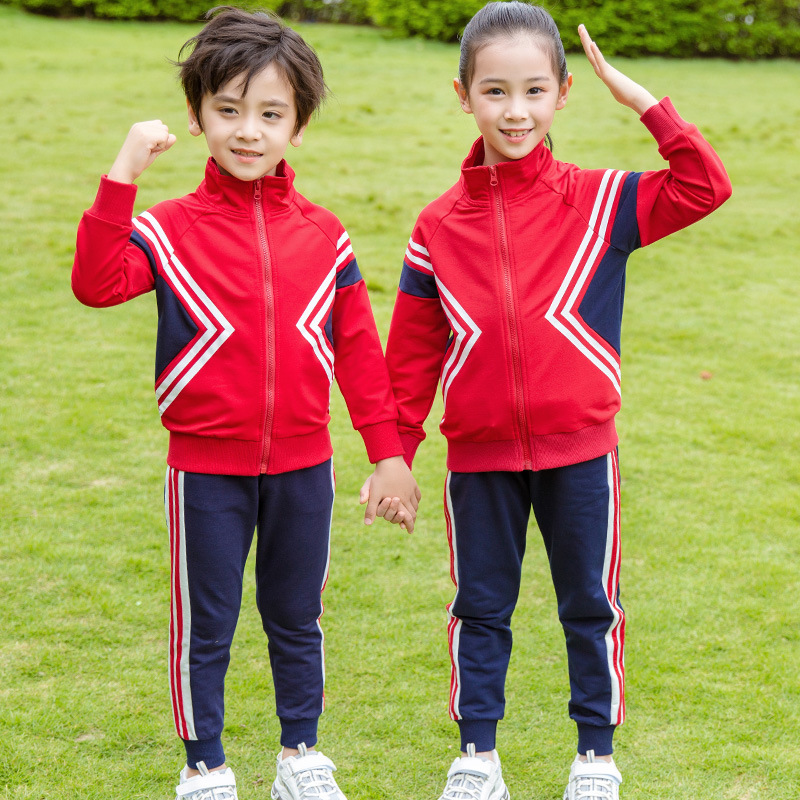 Uniforme escolar traje maestro ropa de rendimiento deportivo ropa infantil jardín de infancia ropa de primavera y otoño ropa de tres piezas de la escuela primaria ropa