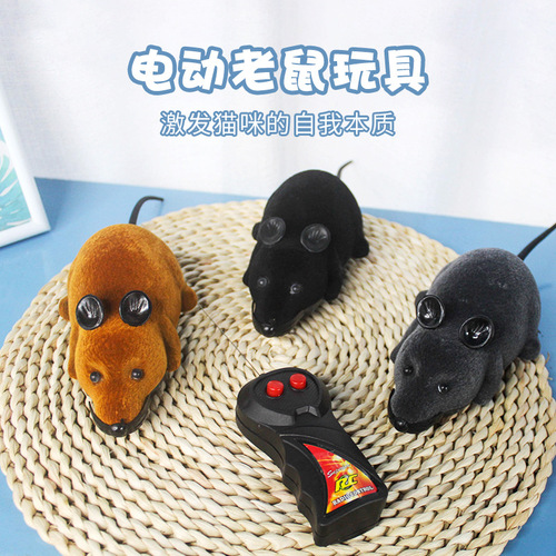Funny cat toy mouse wireless remote control simulation mouse electric funny cat pet toy with remote control wholesale 6