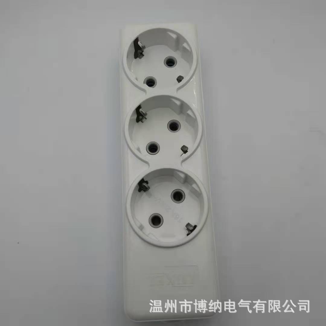 厂家直销 三位深插线板 接线插座拖线板排插插座开关面板