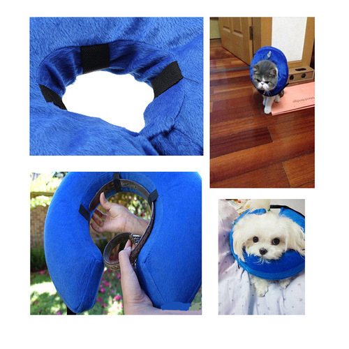 Amazon's new product PVC inflatable collar pet Elizabeth collar cat and dog collar anti-biting and licking beauty collar wholesale
