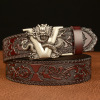 Retro belt, leather jeans for leisure